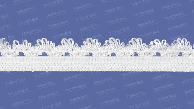 10 MM Örme Pikolu Süslü Lastik